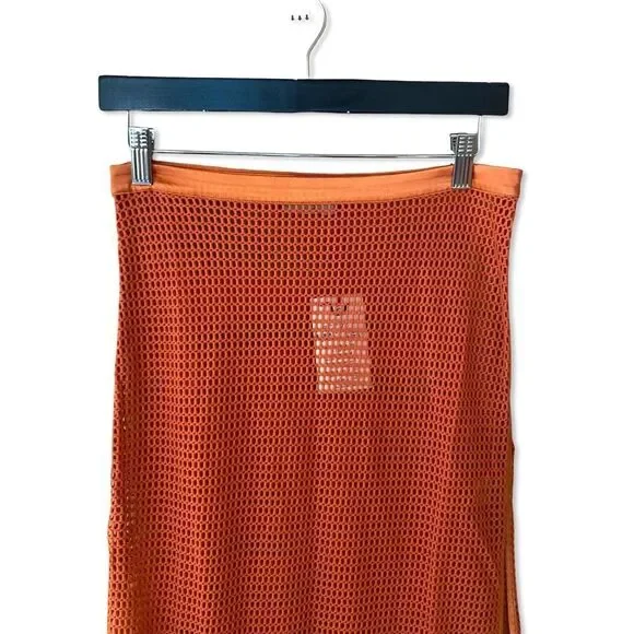 My Beachy Side Camelia Maxi Skirt mesh fringe rust midi resort NWT M swim - Picture 7 of 9